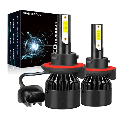 H13 9008 LED Headlights Bulbs Kit High Low Beam 6500K Super Bright White • $14.81