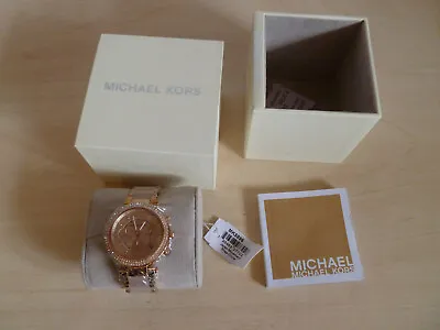 Michael Kors MK5896 Women's Parker Watch With Swarovski Crystals Brand New UK • $149.02