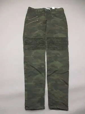 ZARA Size S  Womens Camo Cotton Blend Zip Fly Zip Pocket Stretch Chino Pants 551 • $10