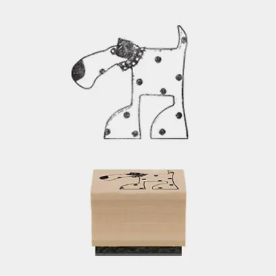 Dog Rubber Stamp Oscar 3 X 3cm East Of India Wood Backed New • £2.49