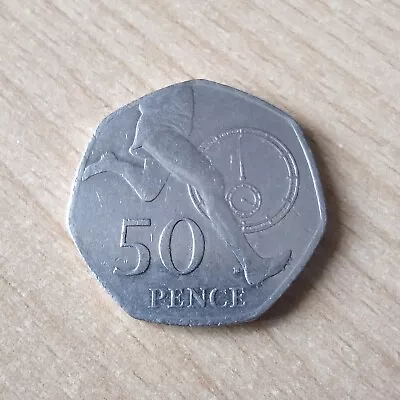 British UK 50p Coin Four-Minute Mile (2004) • £3
