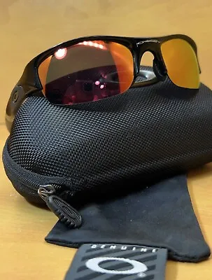 ❗️OAKLEY Flak Jacket BLACK Frame W/ NEW Custom POLARIZED RED Lenses • $85