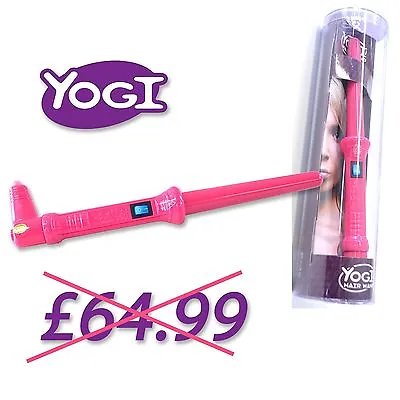 Original Yogi Tourmaline Hair Styling Wand Curling Tongs Irons High  Gloss Pink • £22.55