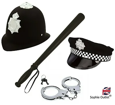 POLICEMAN Plastic ACCESSORY SET FANCY DRESS Halloween COSTUME Officer Kids Boys • £9.99