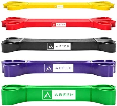 $39.99 • Buy Set Of 5 Heavy Duty Resistance Band Loop Power Gym Fitness Exercise Yoga Workout