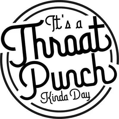 Make Your Own T-shirts!  Iron On Vinyl Decals It's A Throat Punch Kinda Day • $7.99