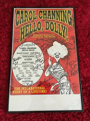 $720 • Buy Original HELLO DOLLY! Broadway Poster-Window Card SIGNED Carol Channing & Cast 