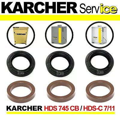 Karcher Hds 745 895cb Hds-c 7/11 8/15 9/15 Pump Gaskets Washers Seals O-ring Kit • £59.99