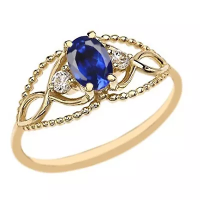 14KT Yellow Gold 2.10Ct 100% Natural Blue Tanzanite IGI Certified Diamond Ring • £375