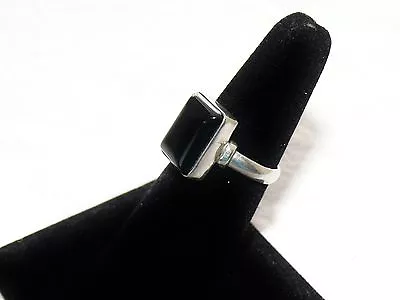 Vintage Sterling 925 Silver 4.5 Grams Polished Black Onyx Ring Size 6 Quality • $59.99