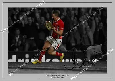 Shane Williams Signed Rugby Wales Final Memorabilia A4 Photo Print • £8.69