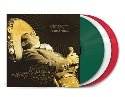 Vicente Fernandez - Un Azteca En El Azteca En Vivo Vinyl 3LP+DVD TRICOLOR • $99.99