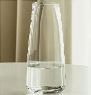 Tall Clear Glass Vases For Flower Centerpieces Home Decorative 8.6 Inch (Clear) • £25.06