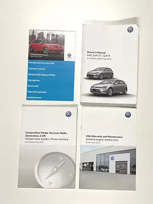 2018 Volkswagen Golf / Golf Gti / Golf R  Owners Manual Operators  Set Oem Case • $34.99