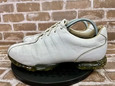 ADIDAS TOUR 360 ADIPURE White Leather Soft Spike Golf Shoes 671113 Mens Size 10 • $39.99