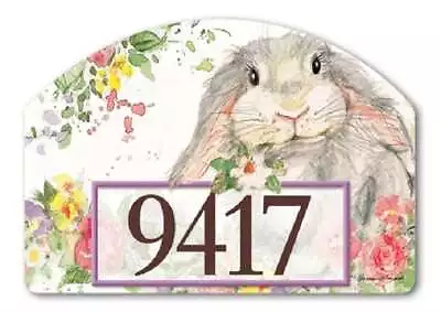 Yard Design Address Marker House Number Magnetic Sign HELLO BUNNY RABBIT New💗tw • $17