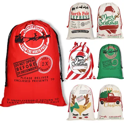 £4.97 • Buy Personalise Large Santa Sack Father Christmas Bag Present Xmas Stocking Gift Bag