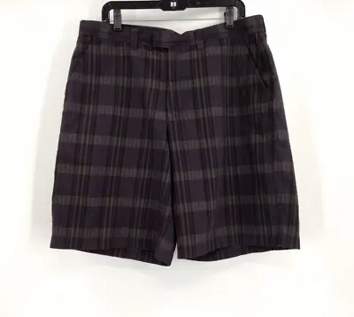PATAGONIA Seersucker Shorts Men's 36 Plaid Zip Organic Cotton Pocket • $16.50