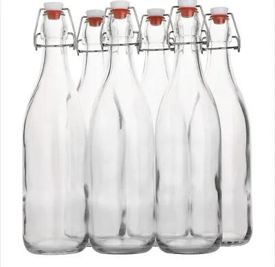 Flip Top Glass Bottle 1 Liter / 33 Fl. Oz. Pack Of 6 – Swing Brewing With Sto... • $49.99