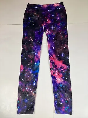 Nobo Women's Leggings Cosmic Size M (7/9) Multicolor Nebula Galaxy Print • £11.53