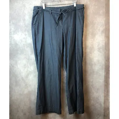 J. Crew City Fit Pants Womens 14 Chambray Wide Leg Trousers Blue 100% Cotton  • $16.99