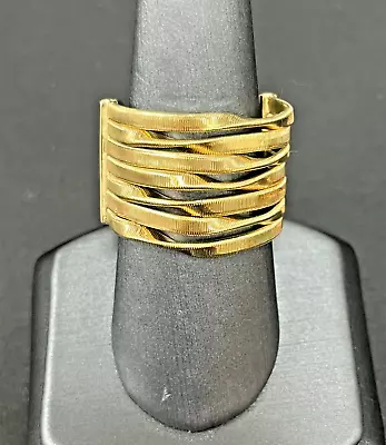 Authentic Marco Bicego 18K Yellow Gold Marrakech Seven Strand Ring Size 10 • $2400