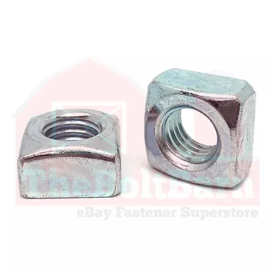 3/8 -16 Grade 2 Steel Square Nuts Zinc Clear Coarse Thread (Pick Quantity) • $8.37