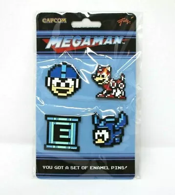 Mega Man Enamel Pin Set Of 4 Loot Crate Mega Man Beat Rush E Tank BRAND NEW • $14.99