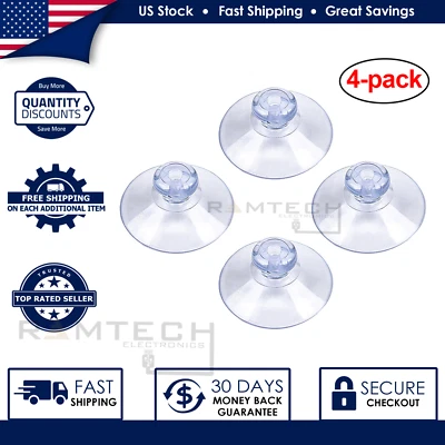 $4.99 • Buy 4-Pack Car Windshield Suction Cups Valentine One V1 Gen2 Radar Detector Mount