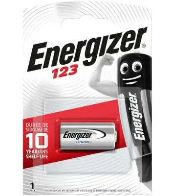 Energizer CR123 3V Lithium Coin Cell Battery BR123 DL123 Longest Expiry • £9.95