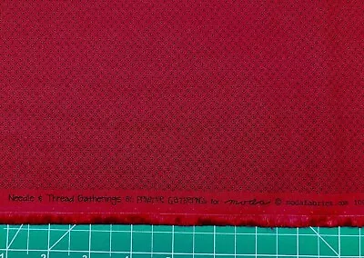 Primitive  Gatherings Moda Red Reproduction Cotton Quilting Fabric By The Yard • $8.50