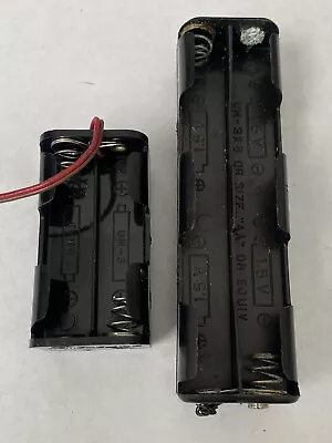 Lot Of 2 Battery Cell Holders For 8 AA Batteries With 9 Volt Snap Terminal  • $8