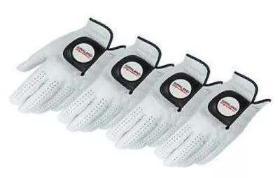 Kirkland Golf Gloves Premium Cabretta Leather Left Hand White 4 Pack Medium • $23.95