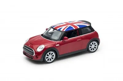 Diecast Mini Cooper Hatchback Union Jack Roof 1:38 Scale Toy Model New Unboxed • £8.50