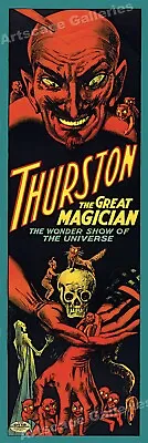 1914 Thurston The Great Magician - Vintage Style Magic Poster - 12x36 • $19.95