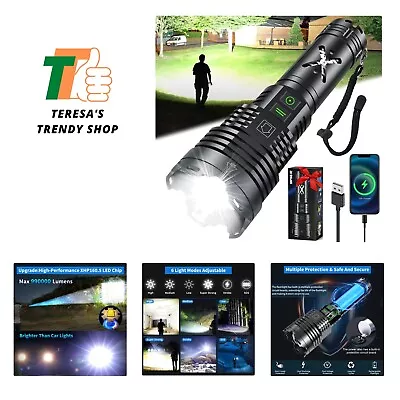 Super Bright Flashlight 990000 High LumensHigh Powered .5 Led Flashlight Rec... • $54.99