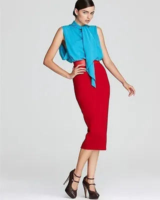 Size 0 Diane Von Furstenberg Cerulean Runway Karella Top Scarf Neck Blouse Top • $220.80