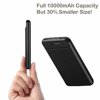 Portable Power Bank Slim Fast Charger Battery For USB Powered Outdoors • £9.49