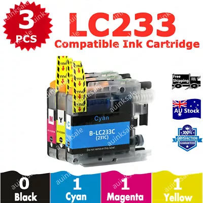 3x Compatible Ink LC233 LC231 Colour For Brother MFC 680DW J5720DW DCP J4120DW • $10