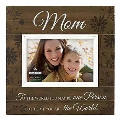 Malden International Designs Sun Washed Words Mom Walnut Distressed Picture • $32.79