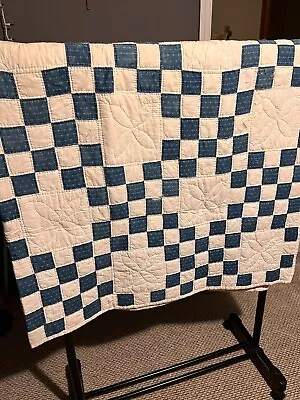 Antique Quilt Blocks 68x76 Blue • $43.89