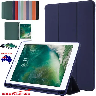 $11.19 • Buy For IPad 10/9/8/7/6/5th Air Pro 11 12.9 Smart Leather Stand Case Cover Pen Slot