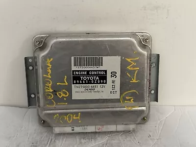 2004 TOYOTA COROLLA 1.8L ECU ECM Engine Control Computer Module OEM  89661-0Z090 • $78