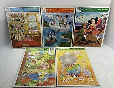 Frame Tray Puzzles Golden Whitman Rainbow Works Peter Pan Busy Bee 70s 80s VTG • $14.39