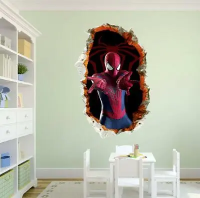 NEW 3D Spiderman Removable Wall Stickers FOR Kids Home Decal Play Room Decor USA • $8.81