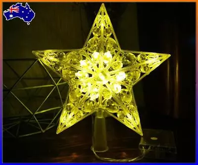 Christmas Tree Topper LED Star Battery Operated Xmas Tree Light Up Decoration AU • $11.99