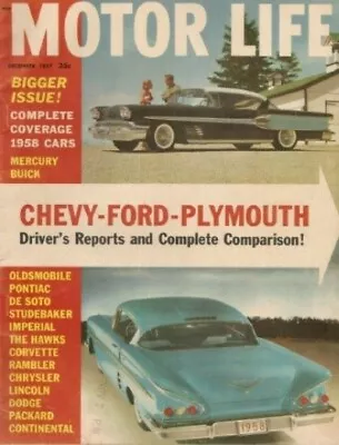 Motor Life 1957 Dec - Chevy Ford Plymouth Comparison New Cars • $12.95