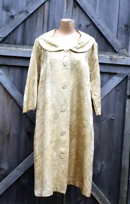 Vintage Women's Evening Jacket Dress Gold Brocade • $40