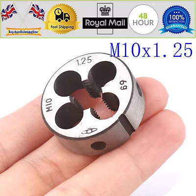 £5.49 • Buy UK M10 X 1.25mm Metric Thread Cutting Die - Right Hand Round Threading Dies 