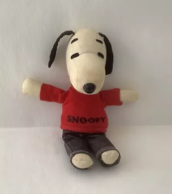 Vintage 1960s Snoopy 8” Rag Doll Peanuts Red Shirt Blue Pants • $68